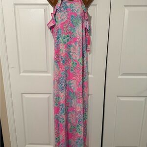 Lilly Pulitzer Prosecco Pink Coral Maxi Dress